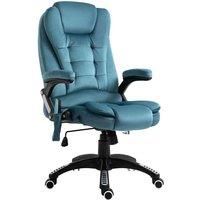 Vinsetto Reclining Office Chair with Heating Massage Points, Blue