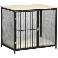 Dog Crate End Table w/ Soft Washable Cushion, Front Door, for Small, Medium Dogs