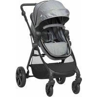 Homcom Two-in-one Foldable Pushchair W/ Reversible Seat, Sun Canopy Grey