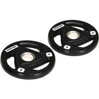 SPORTNOW 2 x 5kg Olympic Weight Plates, Tri-Grip Rubber Coated Barbell Weights Set w/ 5cm Holes, for Home, Gym, Lifting and Strength Training