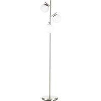 3-Light Modern Silver Floor Lamp for Living Room/Bedroom Free Standing