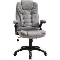 Vinsetto Ergonomic Office Chair Comfortable Desk Chair with Armrests Adjustable Height Reclining and Tilt Function Grey