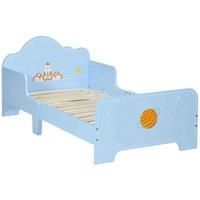 ZONEKIZ Toddler Bed with Space-themed Patterns, Blue