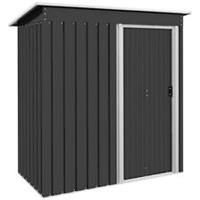 Outsunny 2 x 3ft Garden Storage Shed Sliding Door Sloped Roof Tool Black