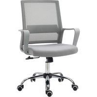 Vinsetto Ergonomic Desk Chair Mesh Office Chair with Adjustable Height Armrest and 360 Swivel Castor Wheels Grey