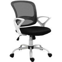 Vinsetto Mesh Task Swivel Chair with Lumbar Back Support Black, black