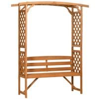 Outsunny Arch Pergola Patio Garden Bench, Wooden Garden Arbour with Seat