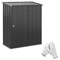 Outsunny Outdoor Storage Shed Steel Garden Shed w/ Lockable Door for Backyard