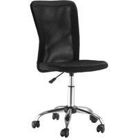 Vinsetto Home Office Mesh Task Chair Ergonomic Armless Mid Back Height Adjustable with Swivel Wheels, Black