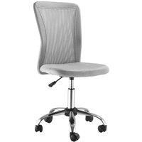 Vinsetto Home Office Mesh Task Chair Ergonomic Armless Mid Back Height Adjustable with Swivel Wheels, Grey
