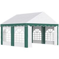 Outsunny 4 x 4m Marquee Gazebo, Party Tent with Sides and Double Doors