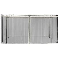 Outsunny Universal Replacement Mesh Sidewall Netting for 10' x 13' Gazebos and Canopy Tents with Zippers, (Sidewall Only) Black