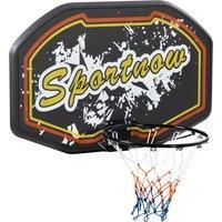 SPORTNOW Wall Mounted Basketball Hoop, Mini Basketball Hoop and Backboard for Kids and Adults, Outdoors and Indoors Door & Wall Use, Red and Yellow