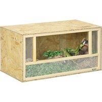 PawHut Reptile Terrarium Vivarium, Climbing Pet Containers, Reptile Habitat with Sliding Doors, Breathable Mesh, Easy to Install, for Lizards, Horned Frogs, Snakes, Chameleons, 80 x 40 x 40 cm