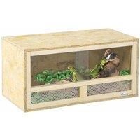 PawHut Reptile Terrarium Vivarium, Climbing Pet Containers, Reptile Habitat with Sliding Doors, Breathable Mesh, Easy to Install, for Lizards, Horned Frogs, Snakes, Chameleons, 60 x 29.5 x 29.5 cm