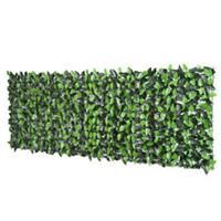 Outsunny Artificial Leaf Hedge Screen Privacy Fence Panel for Garden 3Mx1M