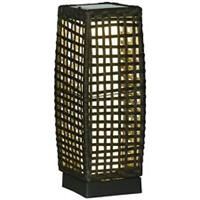 Outsunny Outdoor Rattan Solar Lantern wtih Auto On/Off Solar Powered LED Lights