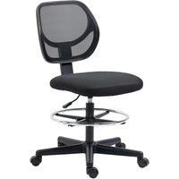 Vinsetto Draughtsman Chair, Mesh Office Chair, Standing Desk Chair with Adjustable Footrest Ring and Seat Height, Black