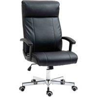 Vinsetto High-Back Vibration Massage Office Chair, Computer Chair with Tilt Function, Remote Control and Adjustable Height, Black