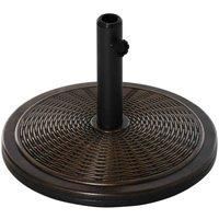 Outsunny Offset Patio Umbrella Cement Base Stand 13KG Cantilever Parasol Holder Weight, Fits 35mm/38mm/48mm, Black