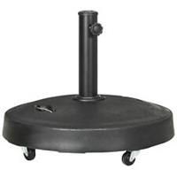 Outsunny 23.5kg Round Resin Garden Parasol Base for Poles of 38mm-48mm