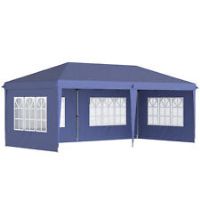 Outsunny 3 x 6m Heavy Duty Gazebo Marquee Party Tent with Storage Bag Blue
