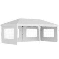 Outsunny 3 x 6m Heavy Duty Gazebo Marquee Party Tent with Storage Bag White