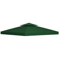 Outsunny 3(m) 2 Tier Garden Gazebo Top Cover Replacement Canopy Roof Dark Green