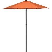 Outsunny 2m Patio Parasols Umbrellas, Outdoor Sun Shade with 6 Sturdy Ribs for Balcony, Bench, Garden, Orange