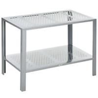 Outsunny 2-Tier Plant Stand Storage Organizer Steel Display Shelf for Patio