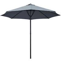 Outsunny Outdoor Market Table Parasol Umbrella Sun Shade with 8 Ribs, Grey