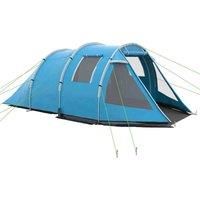 Outsunny 3-4 Man Tunnel Tent, Two Room Camping Tent with Windows and Covers, Portable Carry Bag, for Fishing, Hiking, Sports, Festival - Blue