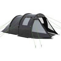 Outsunny 3-4 Man Tunnel Tent, Two Room Camping Tent with Windows and Covers, Portable Carry Bag, for Fishing, Hiking, Sports, Festivals - Black