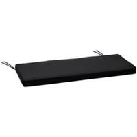 Outsunny 2-Seater Bench Cushion Polyester Cover Seat Pad Replacement Black