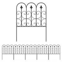 Outsunny 5PCs Decorative Garden Fencing Metal Border Edging