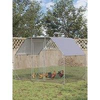 PawHut Chicken Run with Roof, Walk In Chicken Coop for 4-6 Chickens, Hen House Duck Pen Outdoor, 280x190x195 cm