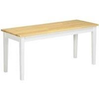 HOMCOM 102 cm Wood Dining Bench for 2 People, Wooden Bench for Kitchen, Dining Room, Entryway, Natural Wood Effect