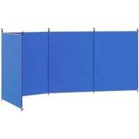 Outsunny Camping Windbreak, Foldable Portable Wind Blocker w/ Carry Bag and Steel Poles, Beach Sun Screen Shelter Privacy Wall, 450cm x 150cm
