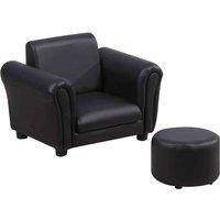 Kids Sofa Children Chair Seat Armchair W/Footstool Playroom Bedroom