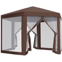 Outsunny Hexagonal Garden Gazebo Party Tent Patio Marquee Canopy