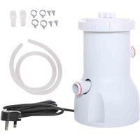 Outsunny Cartridge Filter Pump for 13'-15' Above Ground Pools, 800GPH (3028 LPH) Swimming Pool Filter Pump with Hose and Hose Clamps, White
