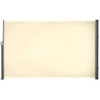 Outsunny 3x1.8M Retractable Side Awning Screen Fence Patio Privacy Divider Cream