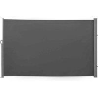 Outsunny Retractable Sun Side Awning Screen Fence Patio Garden Wall Balcony Screening Panel Outdoor Blind Privacy Divider (3x1.8M, Grey)