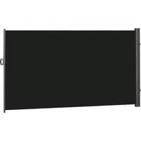Outsunny 3 x 2m Retractable Sun Side Awning Screen Fence Patio Garden Wall Balcony Screening Panel Outdoor Blind Privacy Divider, Black