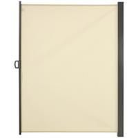Outsunny 3x2M Retractable Side Awning Screen Fence Patio Privacy Divider Cream