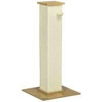 PawHut 80 cm Scratching Post Cat Tree with Play Ball, Scratching Post Made of Sisal Rope
