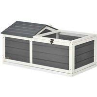 PawHut Wooden Tortoise House Small Pet Reptile with Hide Shelter Den and Run, Openable Top, Tray, Tortoise House Indoor/ Outdoor use