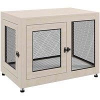 PawHut 2-in-1 Dog Cage & Side Table, with Two Doors, Cushion, for Large Dogs