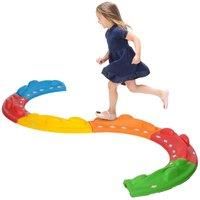 ZONEKIZ Kids Balance Beam, Kids 6 Pieces Stepping Stones Obstacle Course, for Ages 3-8 Years - Multicoloured