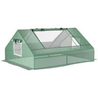 Outsunny 180 x 140 x 80cm Portable Mini Greenhouse with Zipped Windows, Green